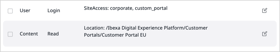 Customer Portal permissions