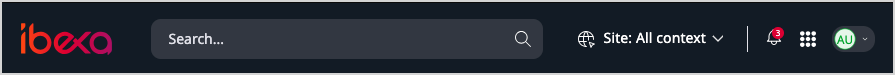 Notification icon on the top bar