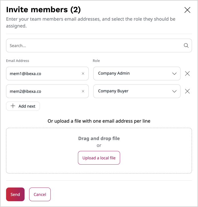 Invite members from the Customer Portal