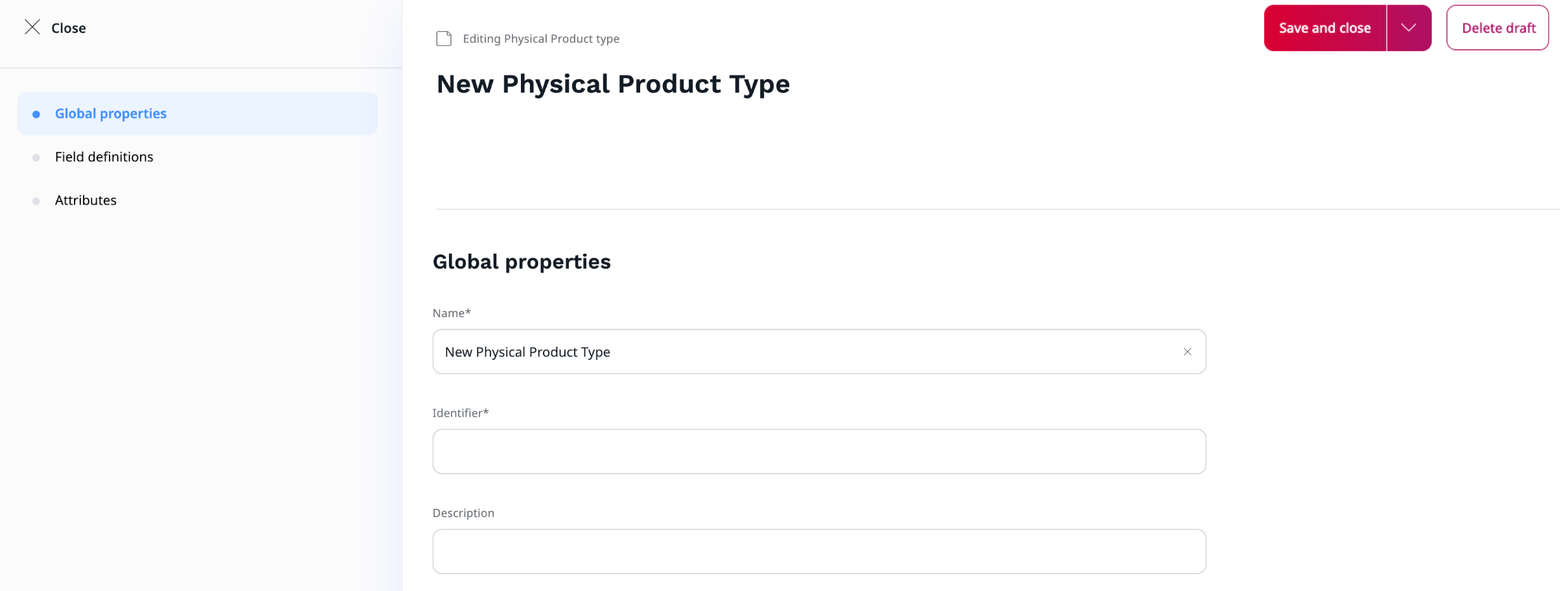 Adding a Product Type