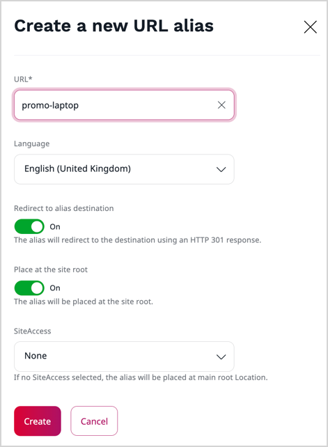 Creating a custom URL Creating a custom URL