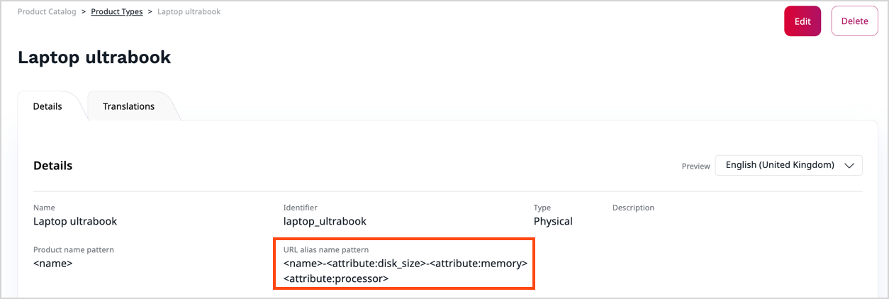 URL alias name pattern URL alias name pattern