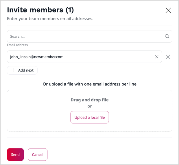 Inviting users