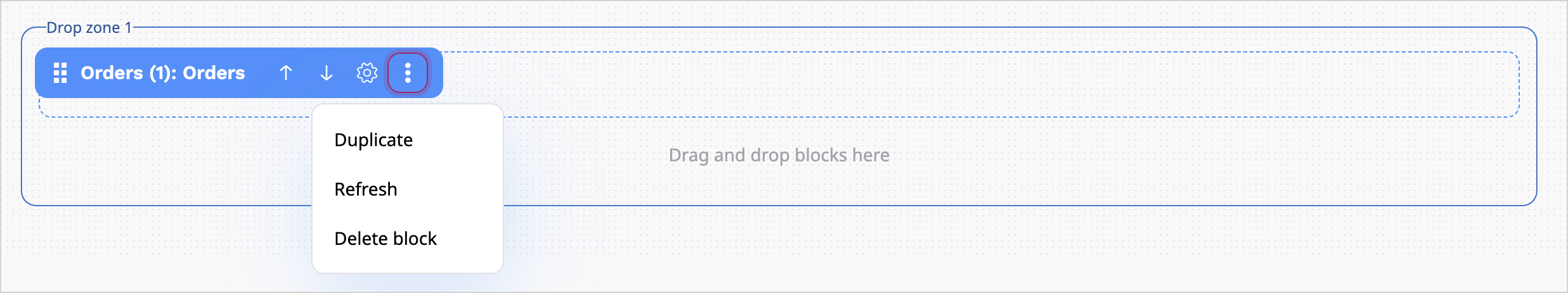 Block settings