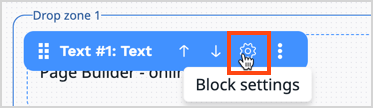 Block settings icon