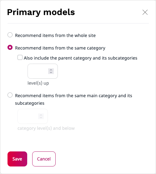 Category path filters